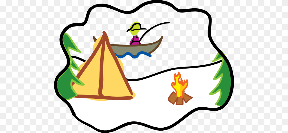 Camping Clipart Family Fishing Fishing And Camping Clipart, Outdoors, Tool, Plant, Lawn Mower Png
