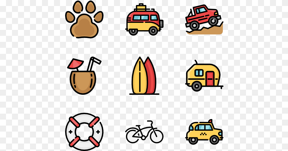 Camping Elements, Car, Transportation, Vehicle, Machine Png