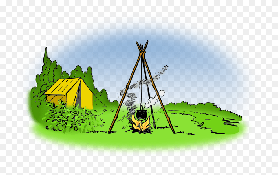 Camping Food Campfire Computer Icons Drawing, Outdoors, Grass, Plant, Play Area Png