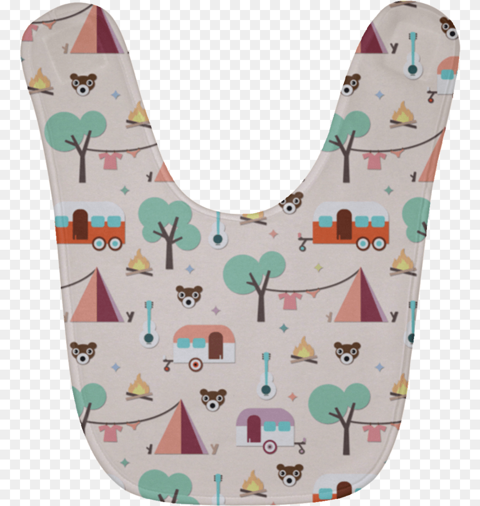 Camping Icon Pattern Baby Bibs Gift For Crush Pattern, Bib, Person Free Png