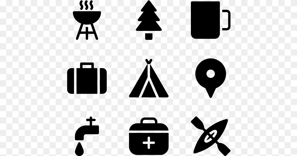 Camping Islam Icon Vector, Gray Free Transparent Png