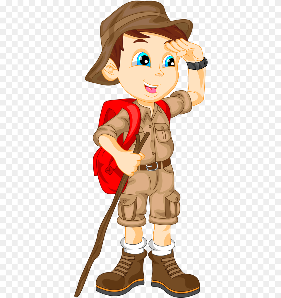 Camping Just Fishing Clip Art And Cartoon Hiker Clip Art, Baby, Person, Photography, Book Png