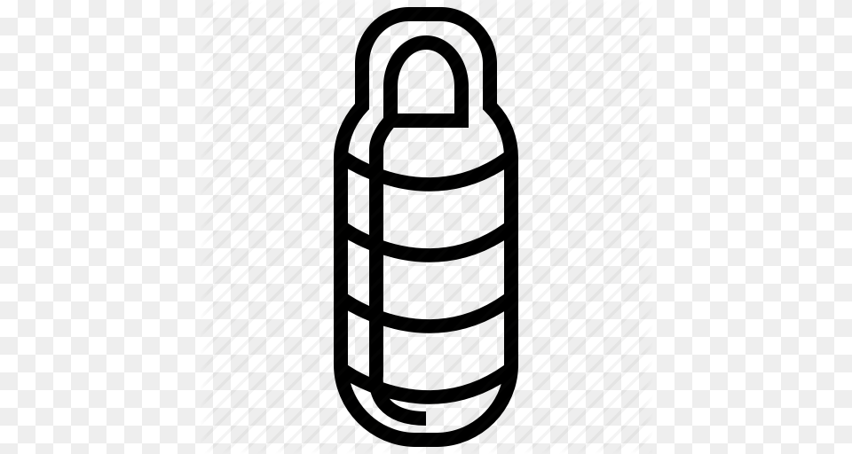 Camping Outline Sleeping Bag Icon, Ammunition, Weapon Free Png Download