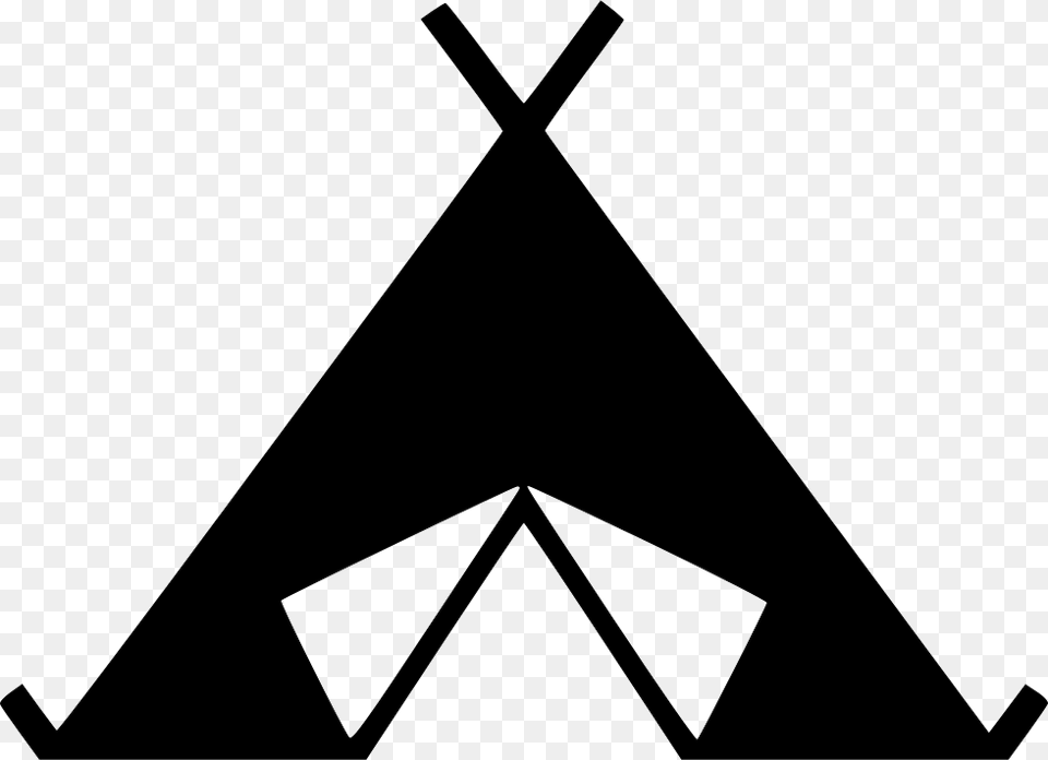 Camping Tent Camping Tent Icon, Triangle, Stencil Free Transparent Png