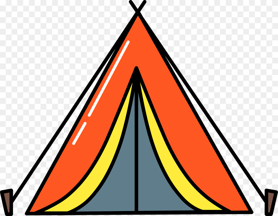 Camping Tent Clipart, Triangle, Outdoors Free Png Download