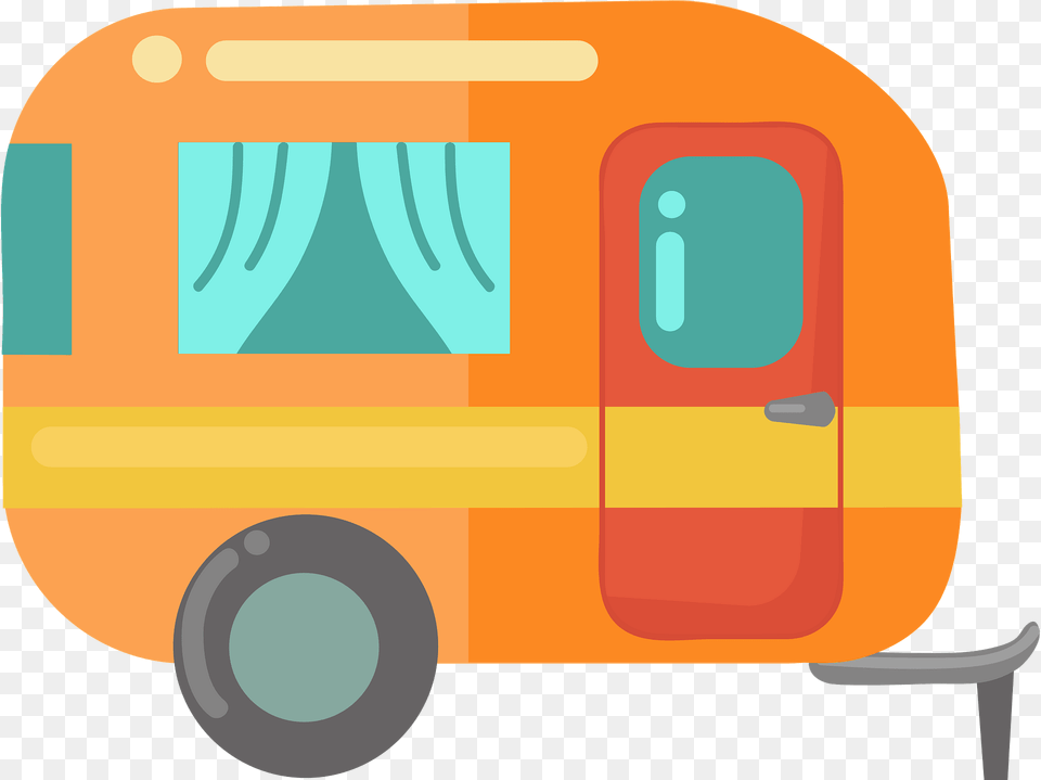 Camping Trailer Clipart, Transportation, Van, Vehicle, Caravan Free Transparent Png