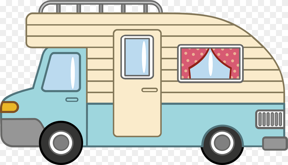 Camping Trailer Clipart, Vehicle, Caravan, Van, Transportation Png