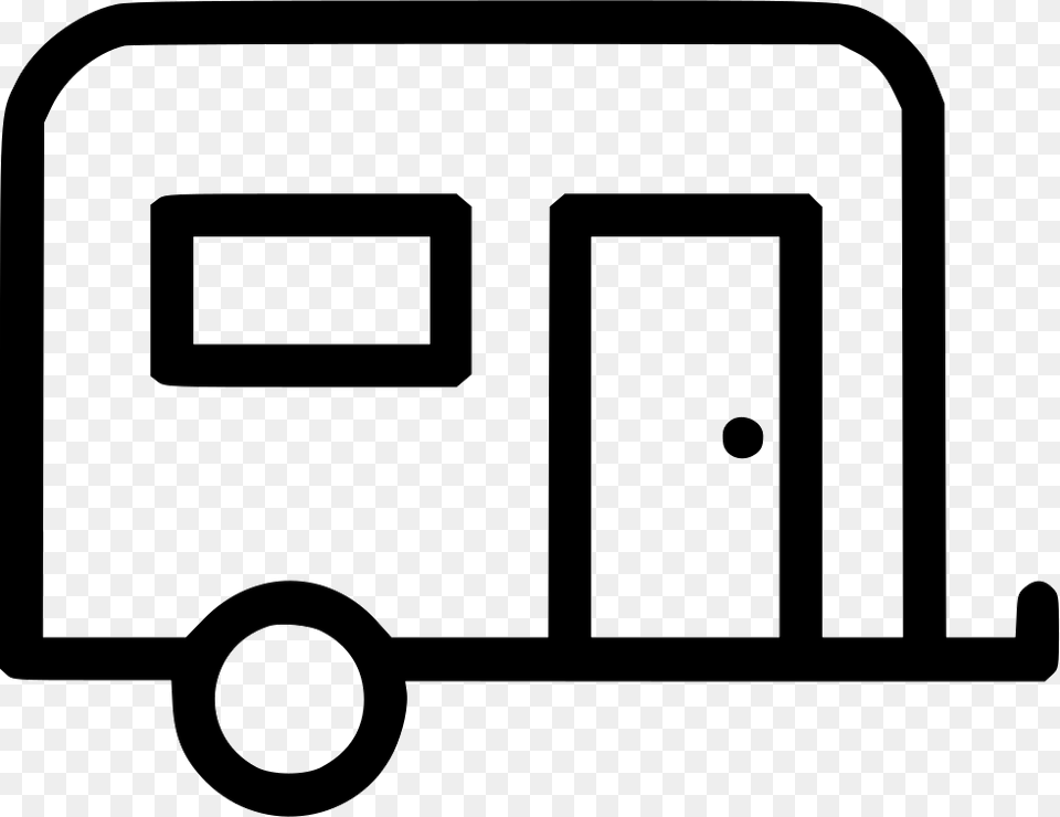 Camping Trailer Icon Download, Vehicle, Van, Transportation, Caravan Free Transparent Png