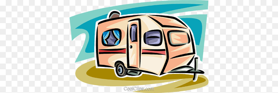 Camping Trailer Royalty Vector Clip Art Illustration, Caravan, Transportation, Van, Vehicle Free Png Download