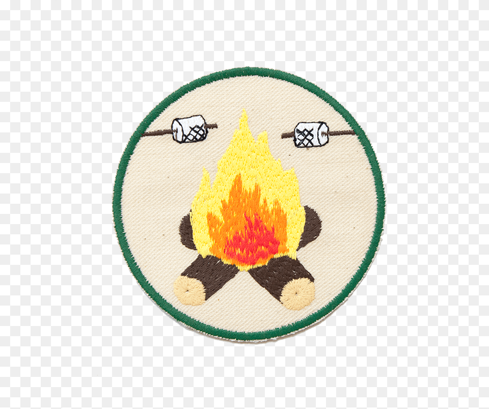 Camping With Friends Patch Crewel Camp Fire, Badge, Logo, Pattern, Symbol Free Transparent Png
