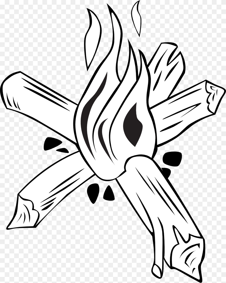Campire Clipart Drawn, Art, Fire, Flame, Stencil Png Image