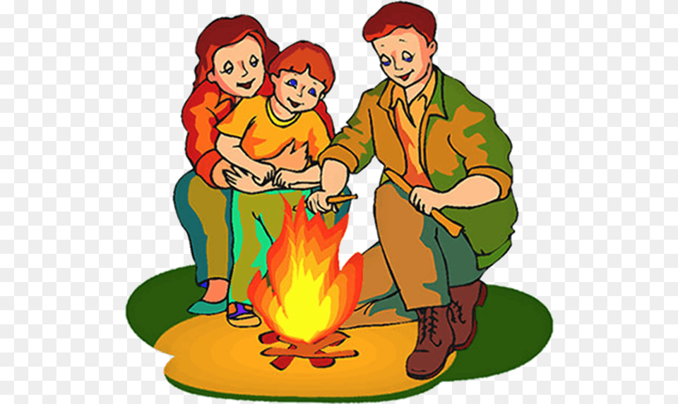 Campire Clipart Family, Baby, Person, Fire, Flame Png