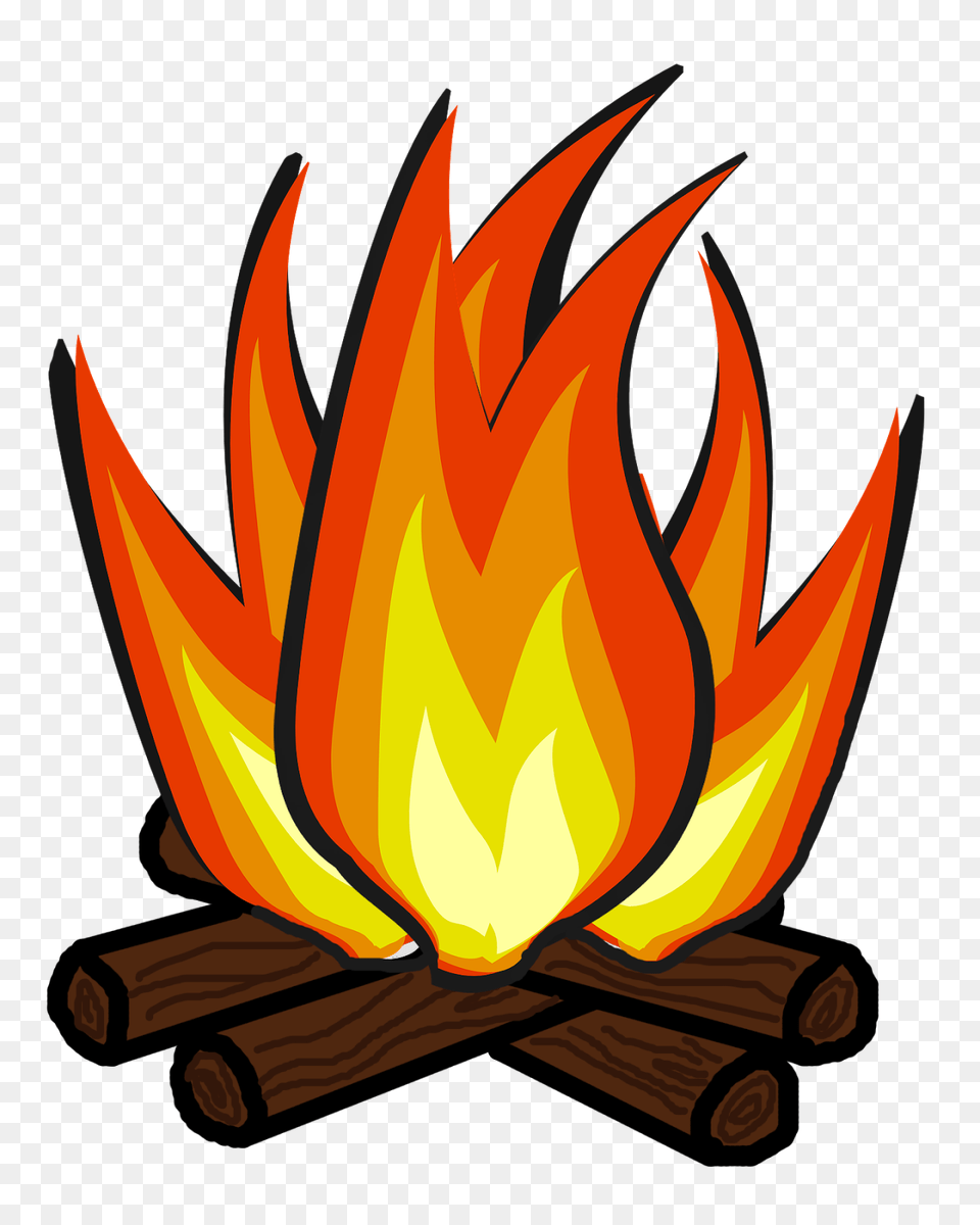Campire Clipart Transparent, Fire, Flame, Bonfire Png Image