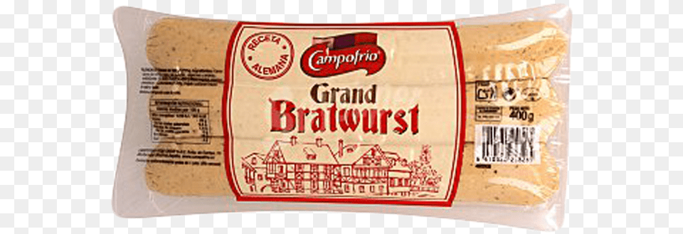 Campofro Grand Bratwurst Sausages Package 3 Units Corn Tortilla, Bread, Food, Powder, Ketchup Free Png