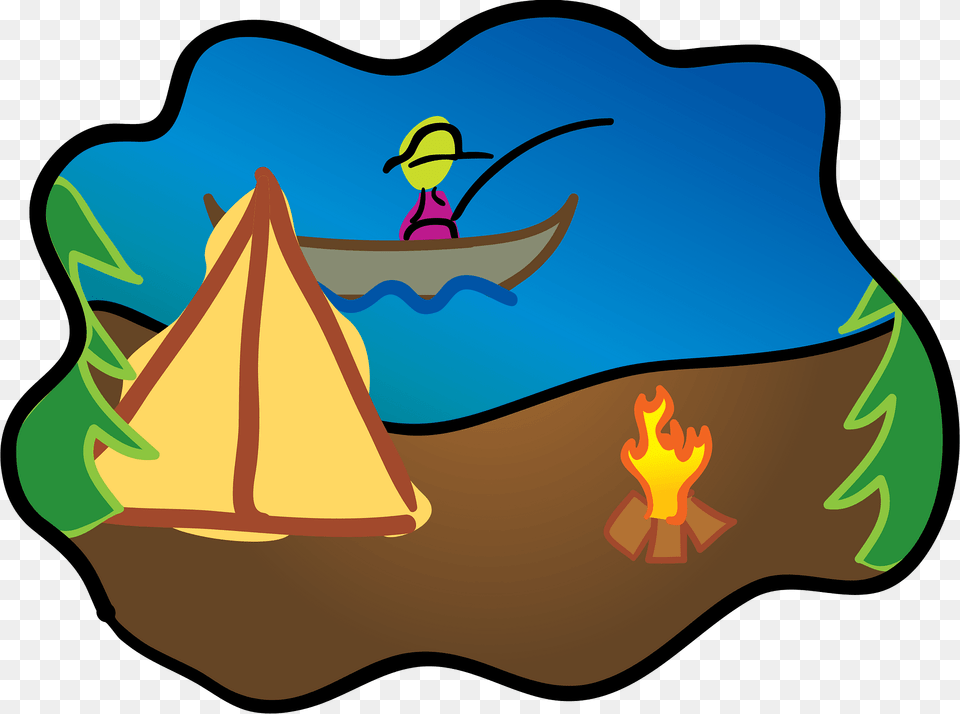 Campsite Clipart, Camping, Outdoors, Tent, Animal Free Transparent Png