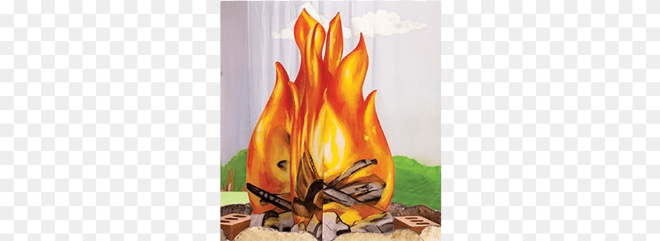 Campsite Decorations Campfire Stand Up 17 X, Fire, Flame, Fireplace, Indoors Free Png Download