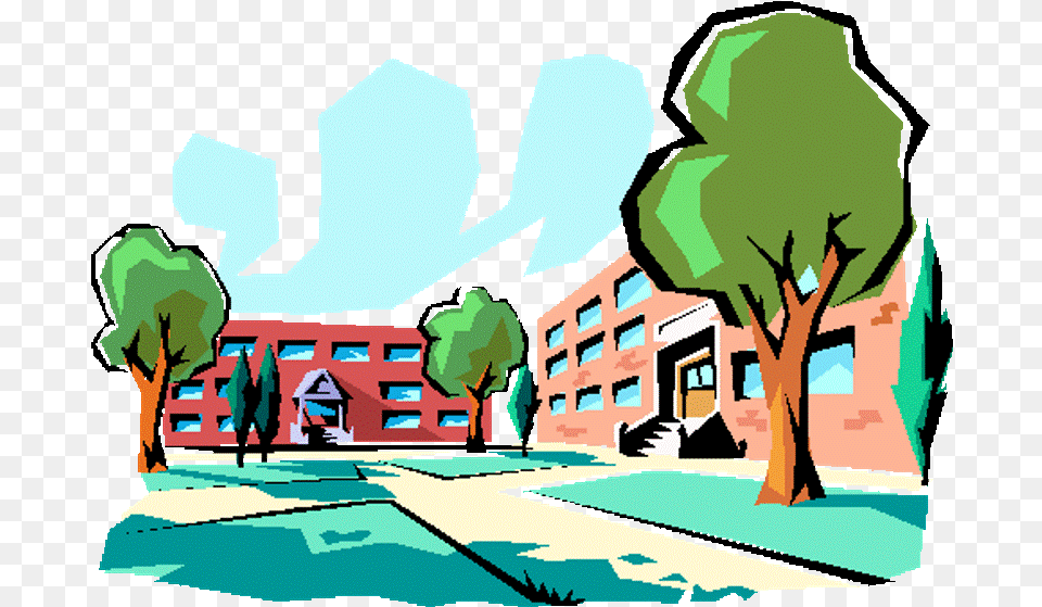 Campus Clipart, Art, Street, Road, Painting Free Png
