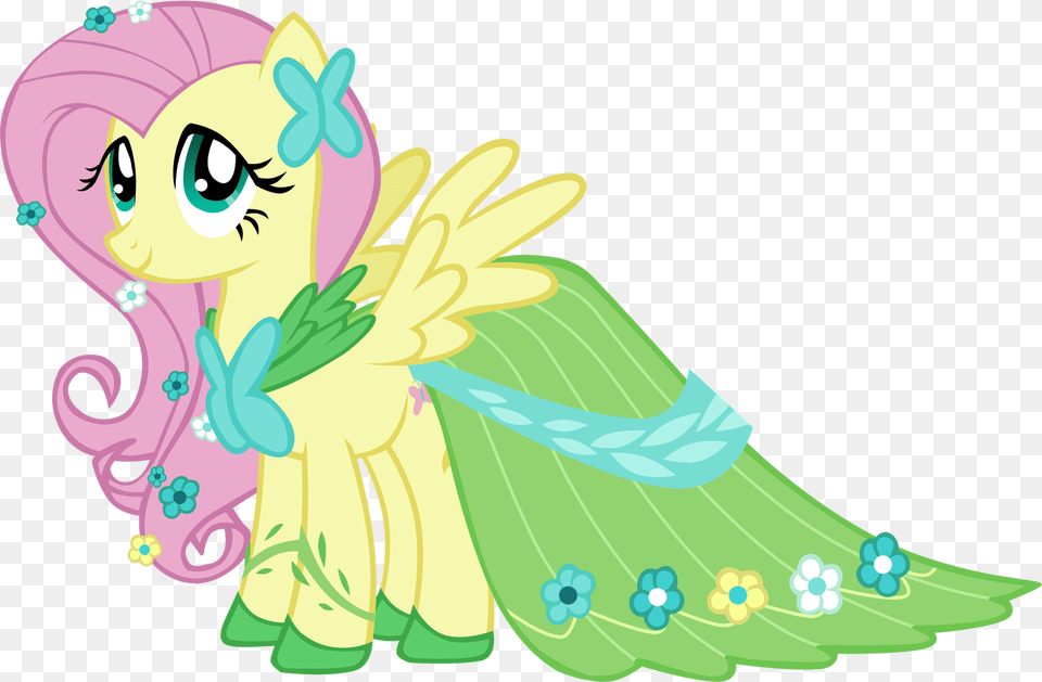 Can Anybody Draw A Fluttershy School Of Dragons How My Little Pony Fluttershy Dress, Art, Graphics, Floral Design, Pattern Png