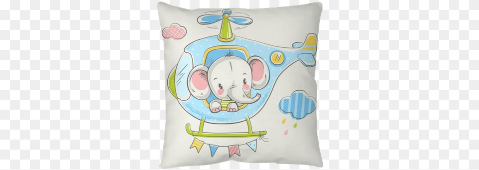Can Be Used For Baby T Shirt Print Fashion Print Design Elefante No Helicptero, Cushion, Home Decor, Pillow Free Png