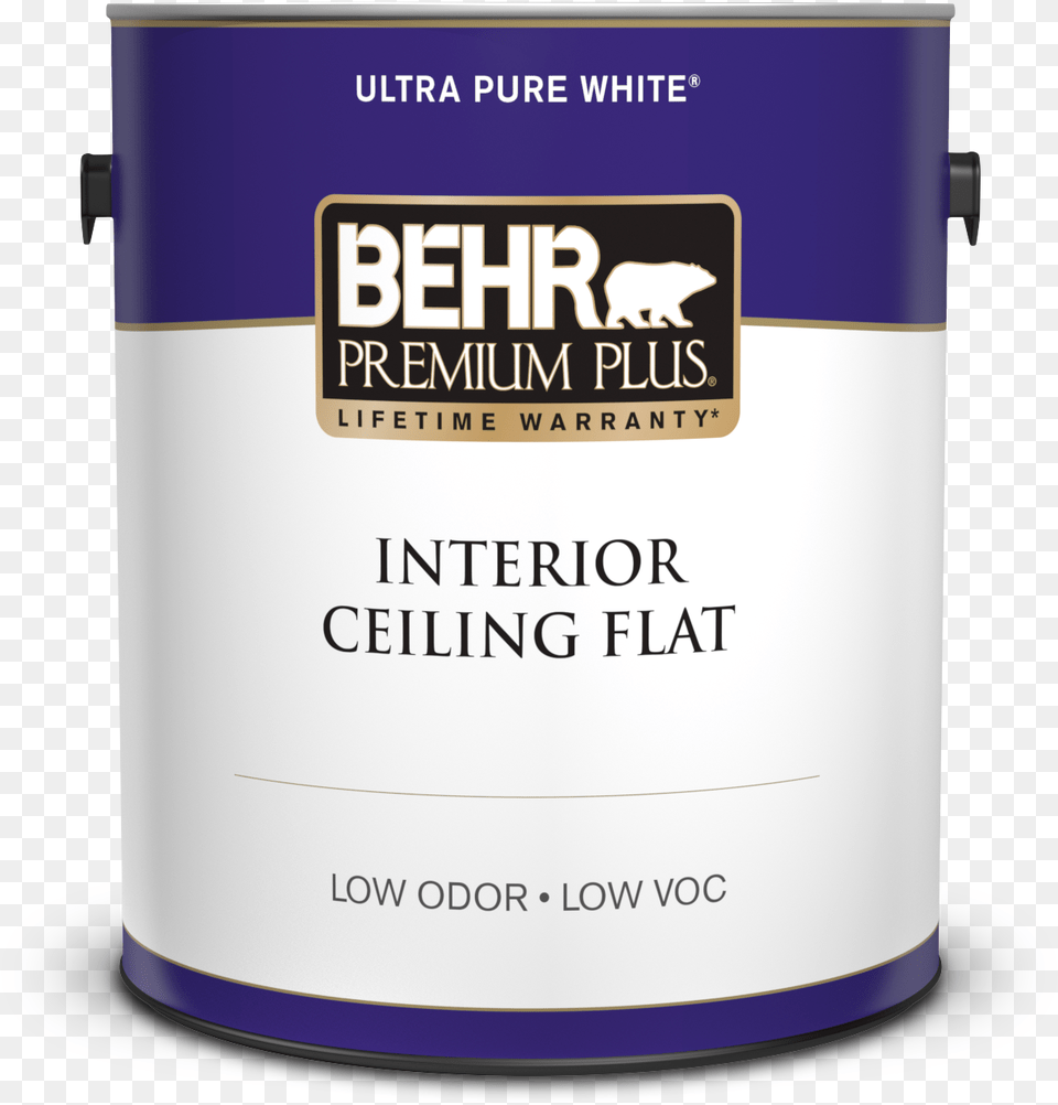 Can Behr Premium Plus Ultra Interior Ceiling Flat Paint Behr Premium Plus Ultra, Paint Container, Bottle, Shaker Png