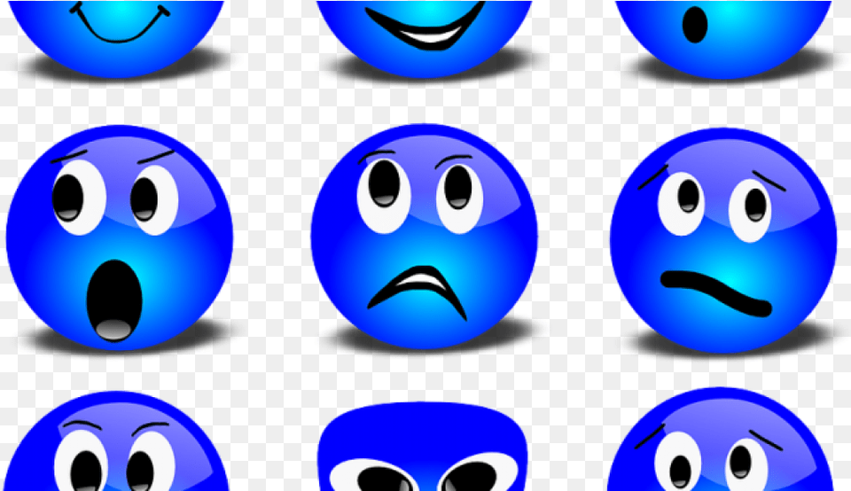 Can Blind People Express Emotions Blue Smiley Face Emoji, Sphere, Head, Person, Art Free Png Download