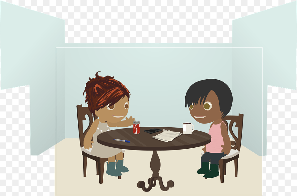 Can Cartoon Chair Character Chat Coffee Cola Chichewa Greetings, Table, Dining Table, Furniture, Baby Png