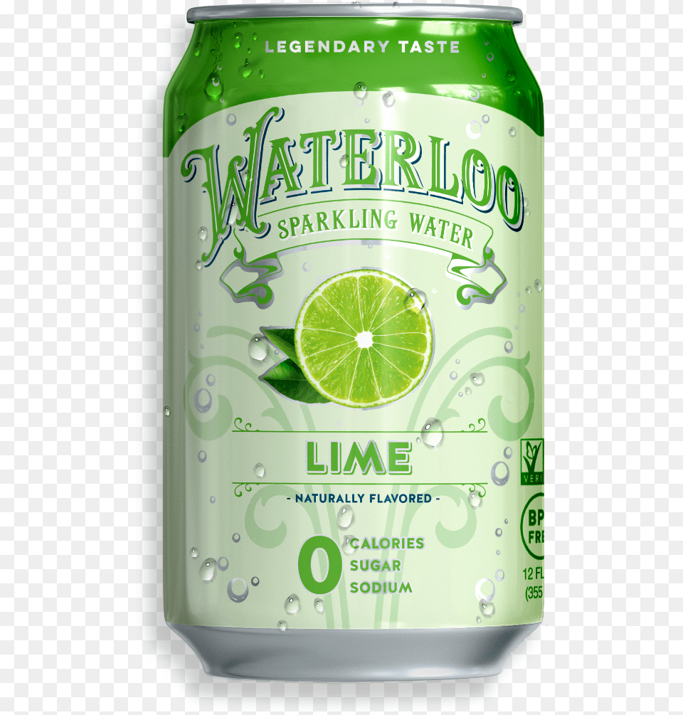Can Lime Waterloo Sparkling Water Mango, Citrus Fruit, Food, Fruit, Plant Free Png Download