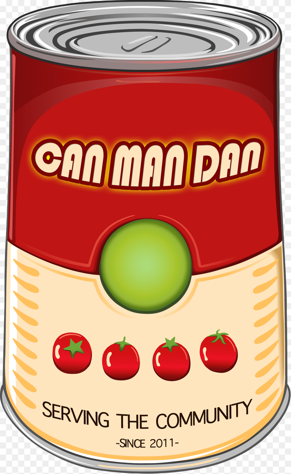 Can Man Dan Banner Transparent Soup Can Clip Art, Aluminium, Canned Goods, Food, Tin Free Png Download