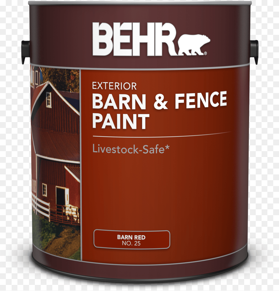 Can Of Behr Barn And Fence Paint Behr 1 Gal Red Barn And Fence Exterior Paint, Paint Container, Tin Png