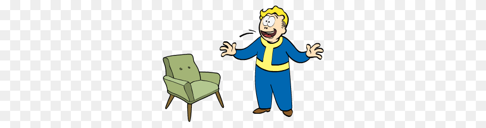 Can We Talk About The Art Of Vault Boy Fallout, Baby, Person, Chair, Furniture Free Transparent Png