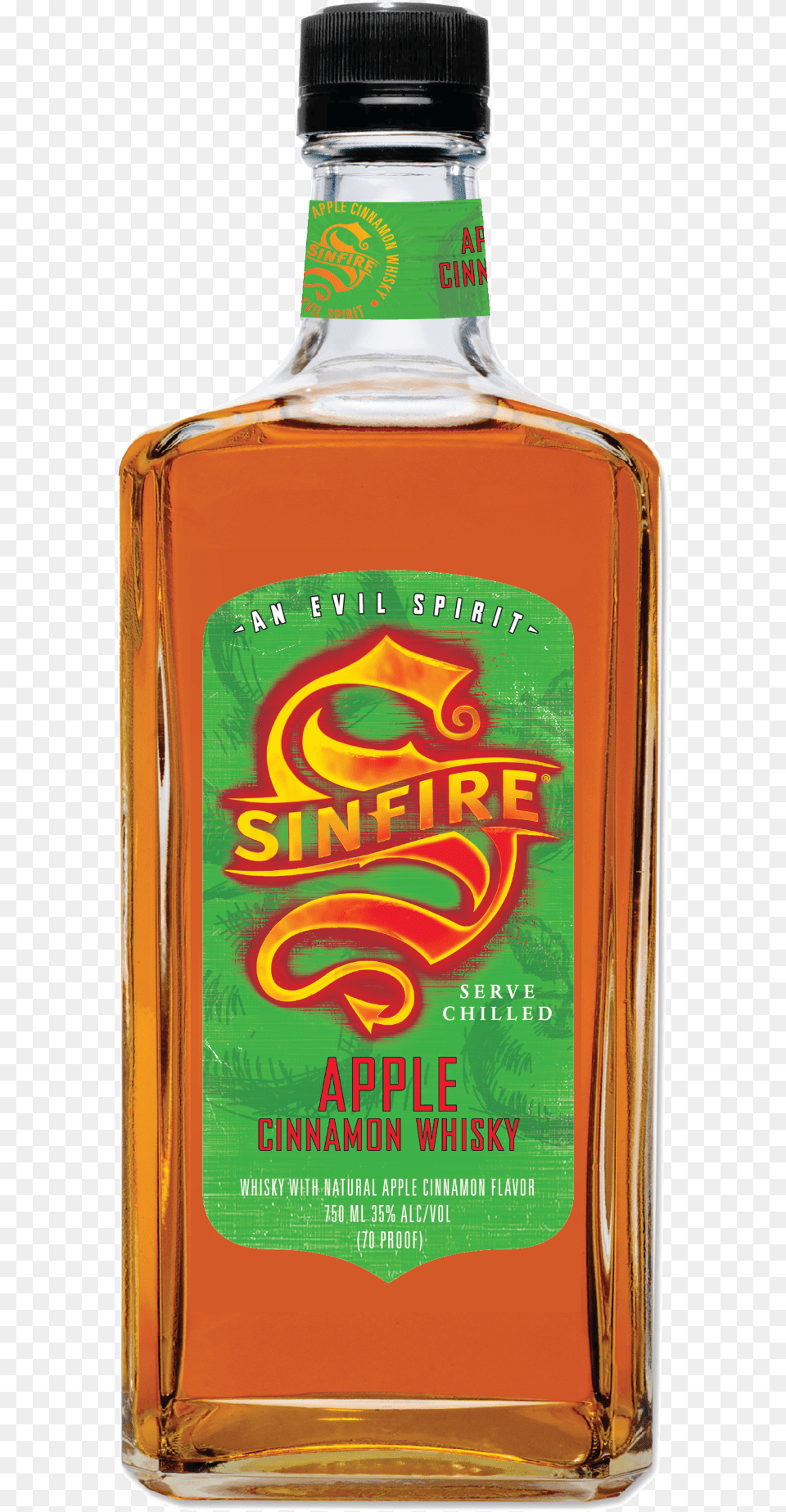 Can You Out Fireball Fireball By Adding Apples To The Sinfire Apple Cinnamon Whiskey, Alcohol, Beverage, Liquor, Bottle Free Png