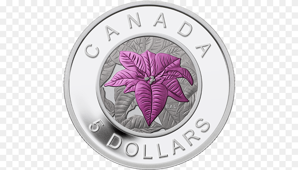 Canada 2014 Flowers Canada Coin Flower, Silver, Money Free Transparent Png