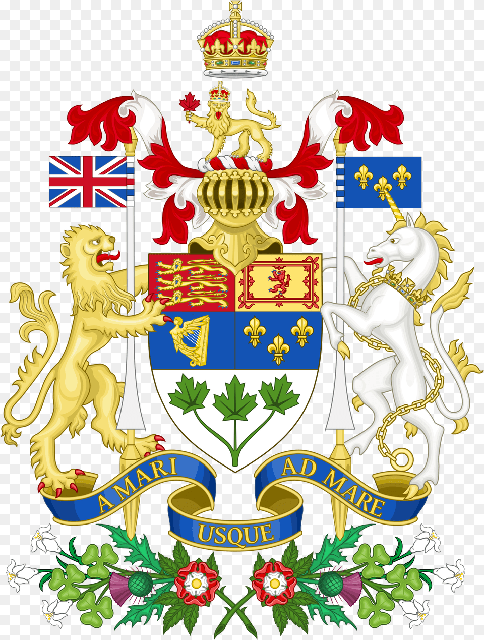 Canada Coat Of Arms, Emblem, Symbol, Logo, Tape Png Image