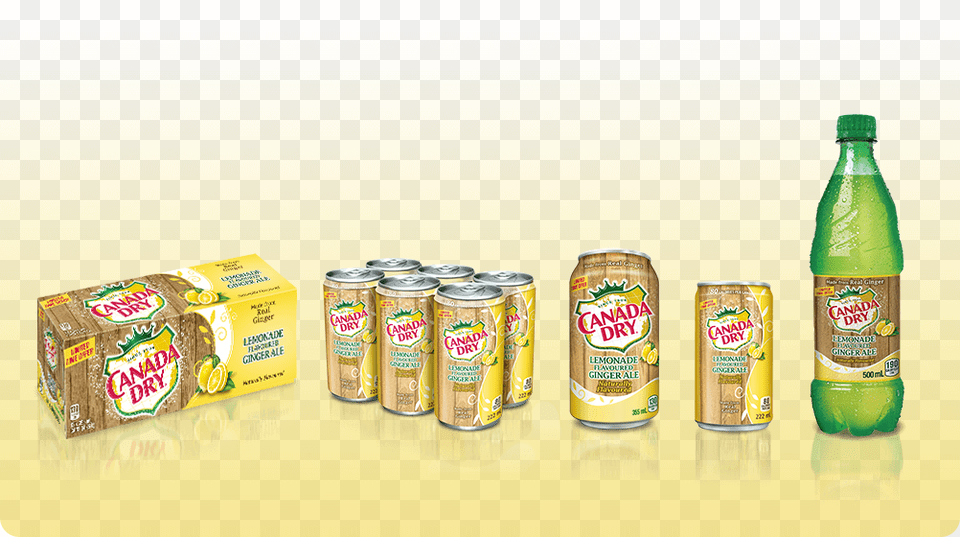 Canada Dry Club Soda Lemon Lime Products In A Box And Lemon Ginger Ale Canada Dry, Can, Tin Free Png Download