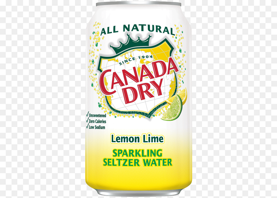 Canada Dry Sparkling Lemon Lime Alcoholic Beverage, Lemonade, Can, Tin Free Png Download