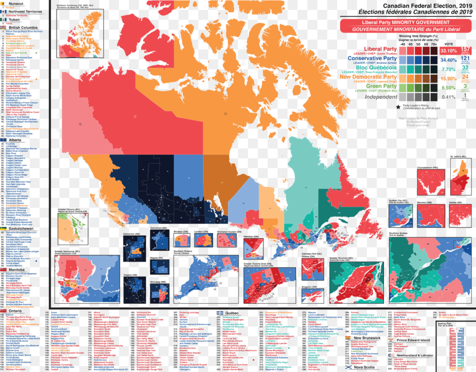 Canada Federal Election Map 2019, Chart, Plot, Person Png Image