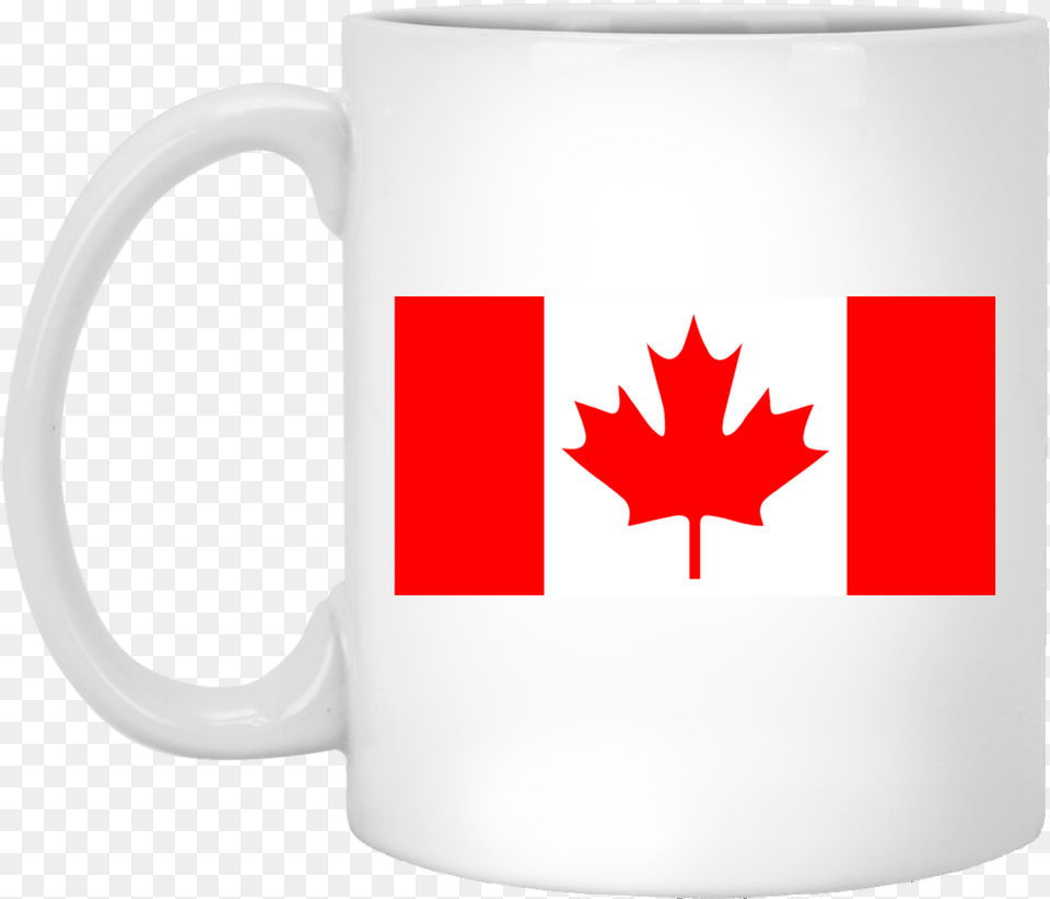 Canada Flag White Mug 11 Oz, Cup, Leaf, Plant, Beverage Free Png Download