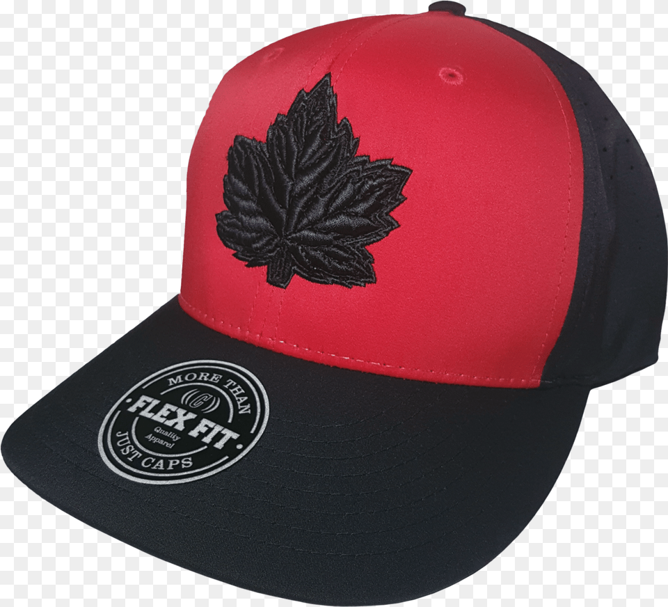 Canada Flex Fit Hat Mighty Maple Red Black Performance Tech Baseball Cap, Baseball Cap, Clothing Free Transparent Png