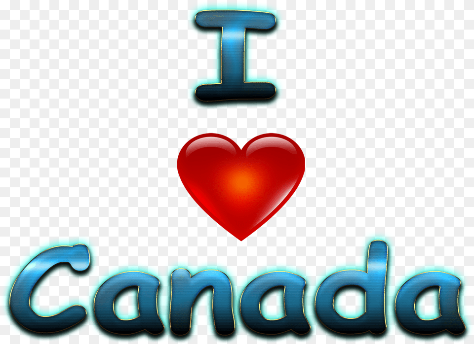 Canada Love Heart Design Heart, Text Png Image