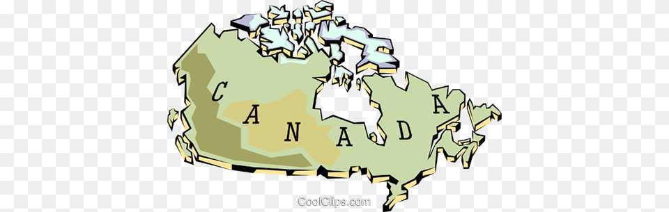 Canada Map Royalty Vector Clip Art Illustration, Chart, Plot, Atlas, Diagram Free Png