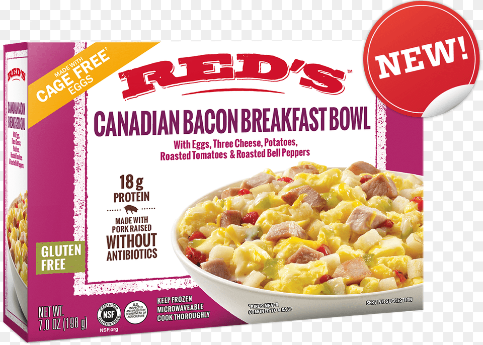 Canadian Bacon Bowl Reds Steak And Rice Bowl, Advertisement, Poster, Food Png Image