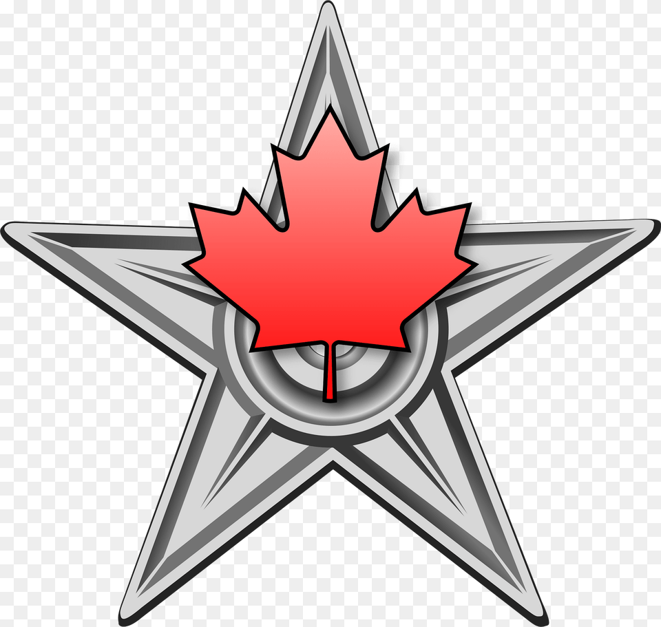 Canadian Barnstar Silver Clipart, Leaf, Plant, Star Symbol, Symbol Free Transparent Png