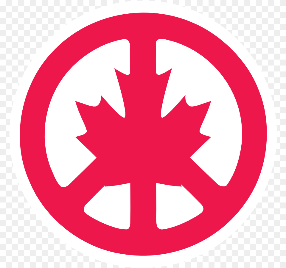 Canadian Clipart Canadian Peace Symbol, Leaf, Plant, Sign, First Aid Free Png