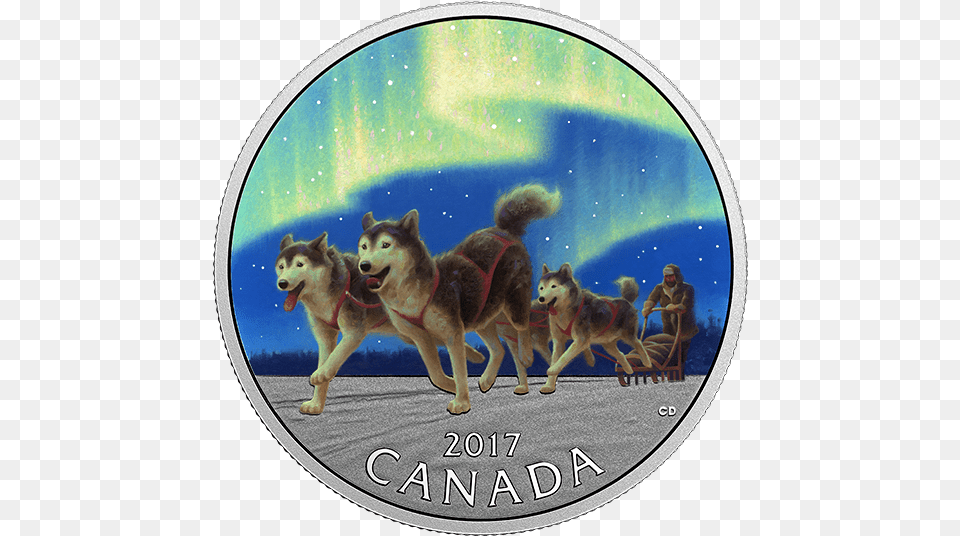 Canadian Coin Northern Lights, Mammal, Animal, Canine, Dog Free Png