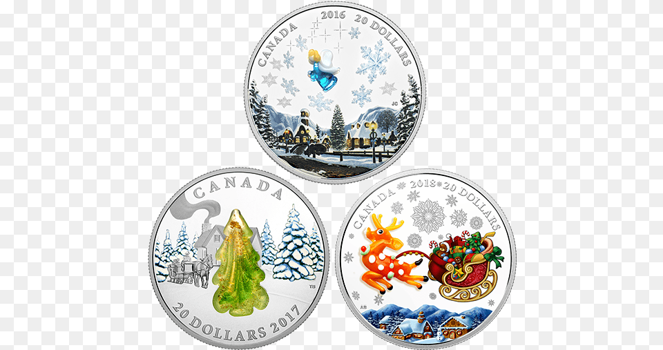 Canadian Coins Murano Glass, Silver, Coin, Money, Animal Free Png Download
