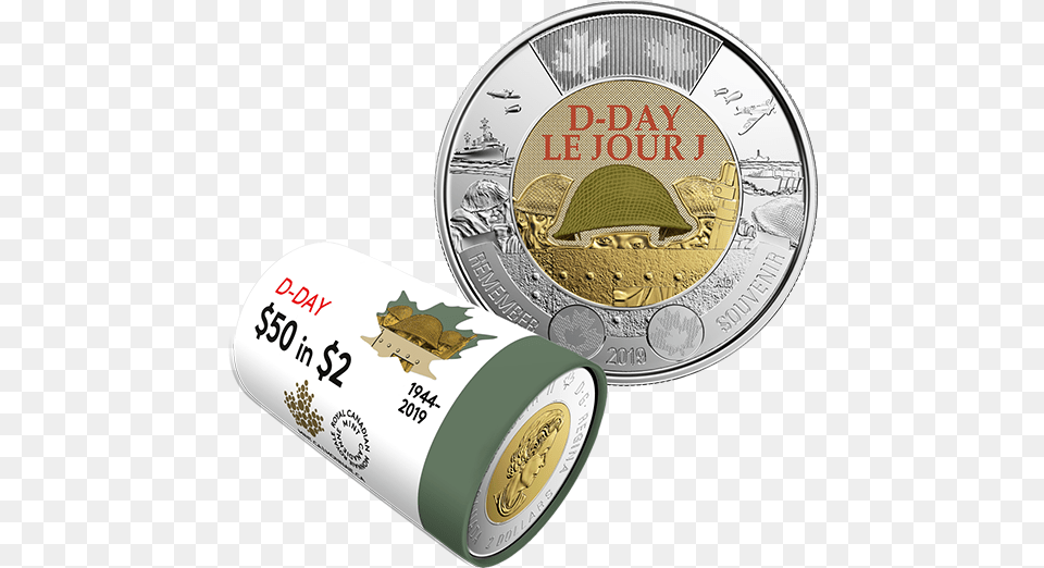 Canadian D Day Coin, Can, Tin, Money Free Transparent Png