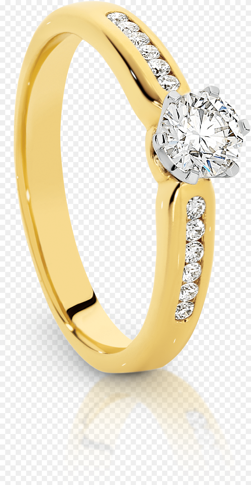 Canadian Fire Solitaire With Shoulders Hd Download Engagement Ring, Accessories, Diamond, Gemstone, Jewelry Free Transparent Png