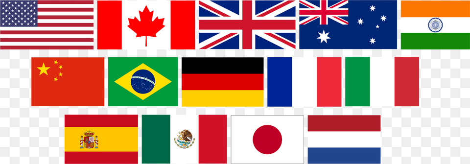 Canadian Flag, American Flag Png Image