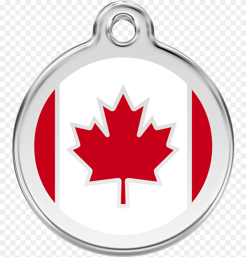 Canadian Flag Pet Tag Red Dingo Canadian Flag Pet Id Tag Red, Leaf, Plant, Logo, Accessories Free Png Download