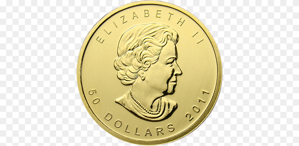 Canadian Gold Maple Leafs Fineness 2017 Loonie, Coin, Money, Person, Face Free Png Download